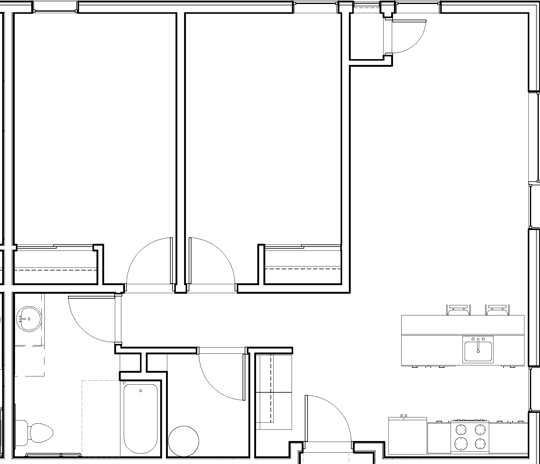 459 Rock | 2 Bed 1 Bath Floor Plan 459 Rock | 2 Bed 1 Bath Floor Plan